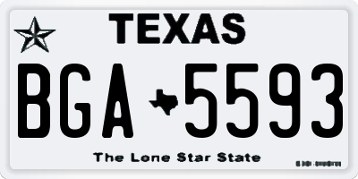 TX license plate BGA5593
