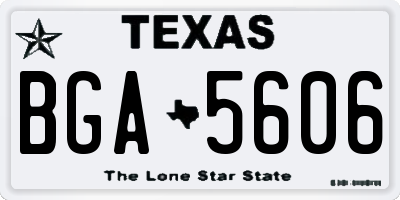 TX license plate BGA5606
