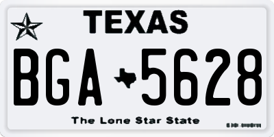 TX license plate BGA5628