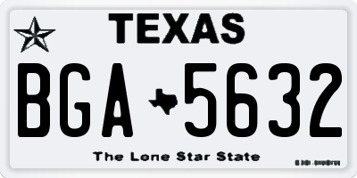 TX license plate BGA5632