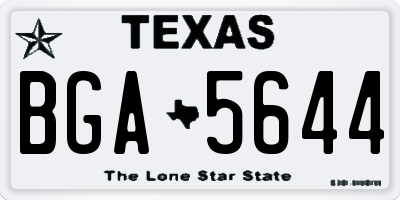 TX license plate BGA5644