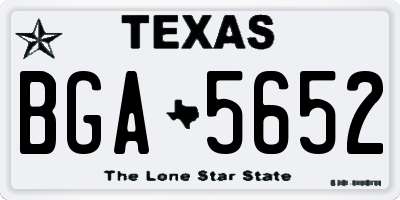 TX license plate BGA5652