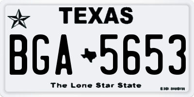 TX license plate BGA5653