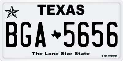 TX license plate BGA5656