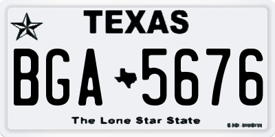 TX license plate BGA5676