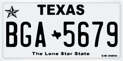 TX license plate BGA5679