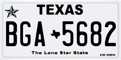 TX license plate BGA5682