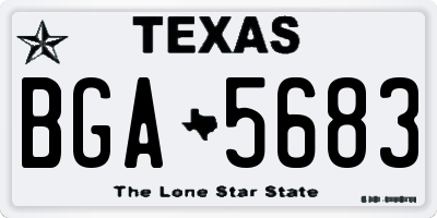TX license plate BGA5683