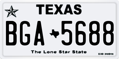 TX license plate BGA5688