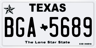 TX license plate BGA5689