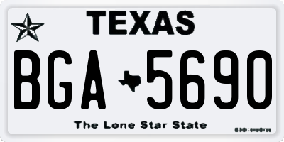 TX license plate BGA5690