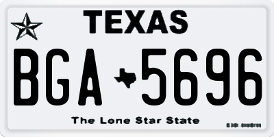 TX license plate BGA5696