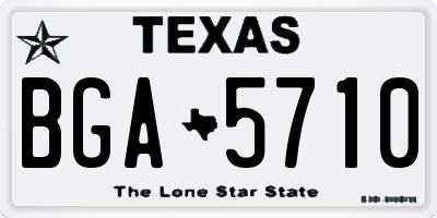 TX license plate BGA5710