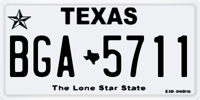 TX license plate BGA5711