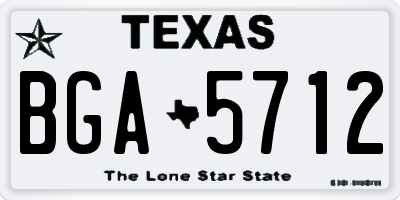 TX license plate BGA5712