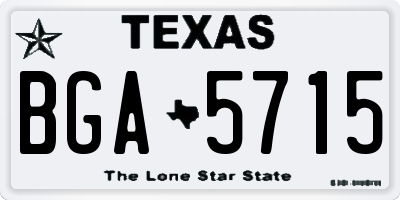 TX license plate BGA5715