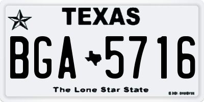 TX license plate BGA5716