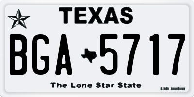 TX license plate BGA5717