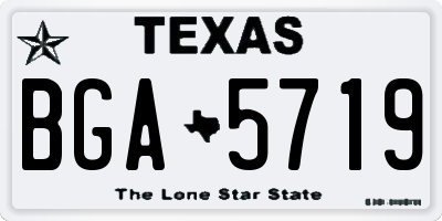 TX license plate BGA5719