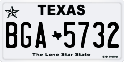 TX license plate BGA5732