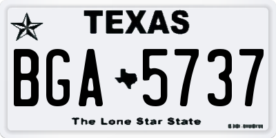 TX license plate BGA5737
