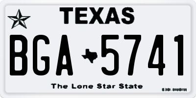 TX license plate BGA5741