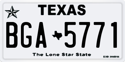 TX license plate BGA5771