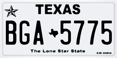 TX license plate BGA5775