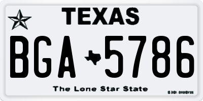 TX license plate BGA5786
