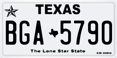 TX license plate BGA5790