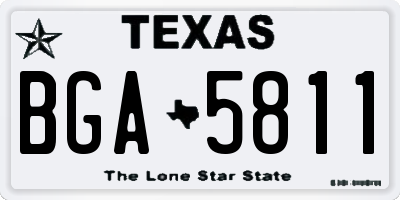 TX license plate BGA5811