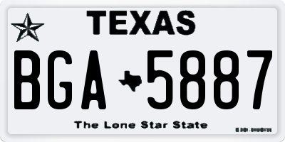 TX license plate BGA5887