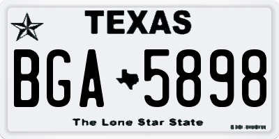 TX license plate BGA5898