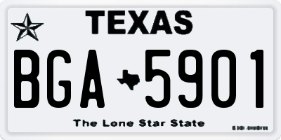 TX license plate BGA5901