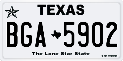 TX license plate BGA5902