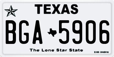 TX license plate BGA5906