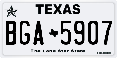 TX license plate BGA5907