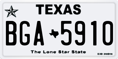 TX license plate BGA5910