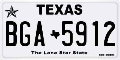 TX license plate BGA5912