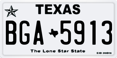 TX license plate BGA5913