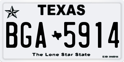 TX license plate BGA5914