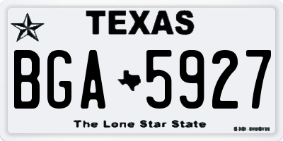 TX license plate BGA5927