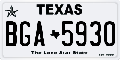 TX license plate BGA5930