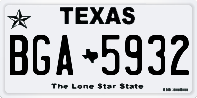 TX license plate BGA5932