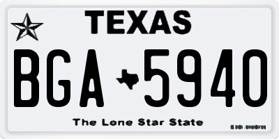 TX license plate BGA5940