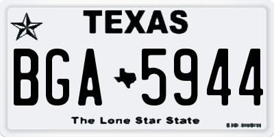 TX license plate BGA5944