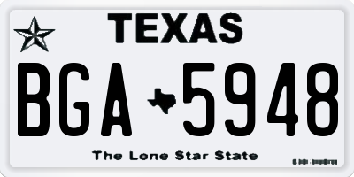 TX license plate BGA5948