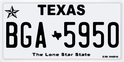TX license plate BGA5950