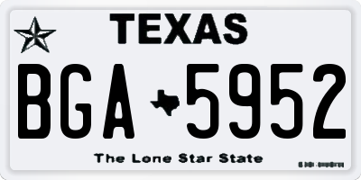TX license plate BGA5952