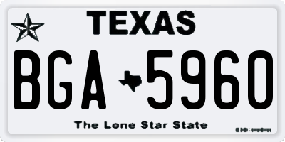 TX license plate BGA5960